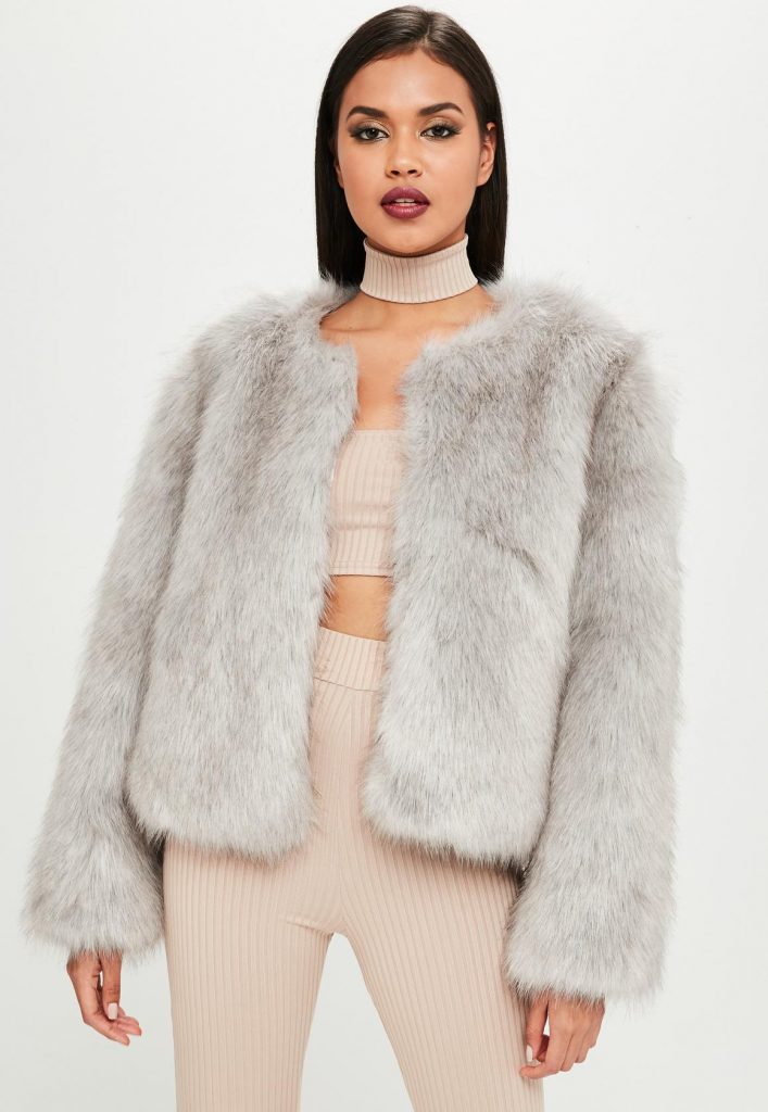 carli-bybel-x-missguided-gray-faux-fur-jacket