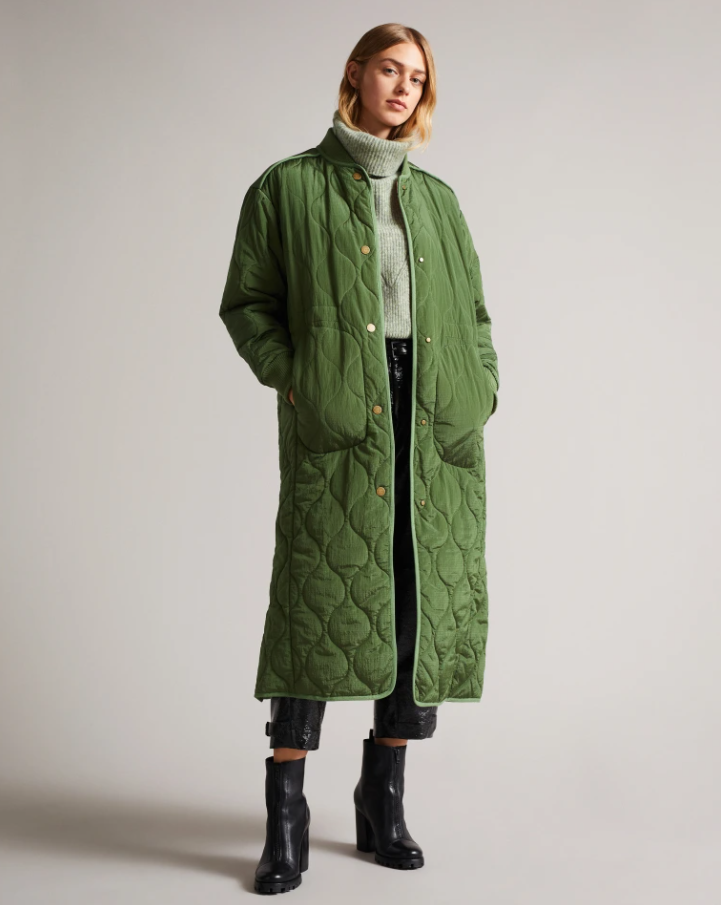 Sleek quilted coat from Ted Baker